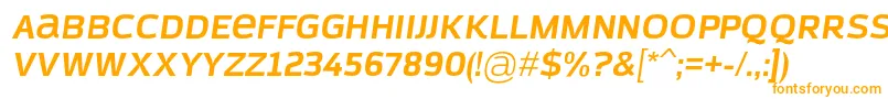 Шрифт AzoftSansBoldItalic – оранжевые шрифты на белом фоне