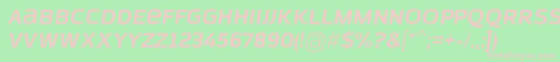 AzoftSansBoldItalic Font – Pink Fonts on Green Background