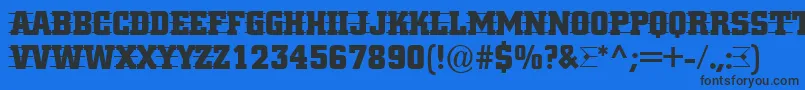 Cityno2 Font – Black Fonts on Blue Background