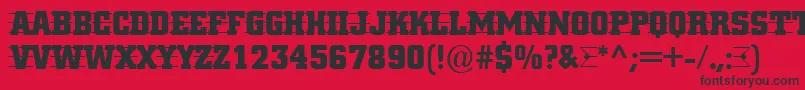 Cityno2 Font – Black Fonts on Red Background