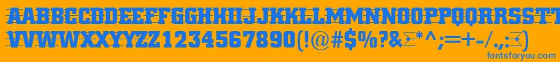 Cityno2 Font – Blue Fonts on Orange Background