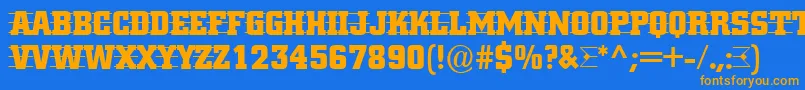Cityno2 Font – Orange Fonts on Blue Background