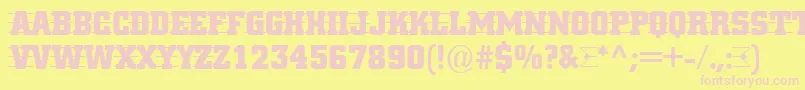 Cityno2 Font – Pink Fonts on Yellow Background