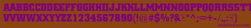 Cityno2 Font – Purple Fonts on Brown Background