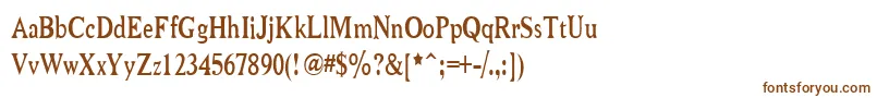 Шрифт NiewCromagnonNarrow – коричневые шрифты на белом фоне