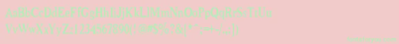 NiewCromagnonNarrow Font – Green Fonts on Pink Background