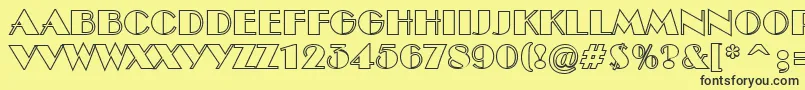 ABenttitulotl Font – Black Fonts on Yellow Background