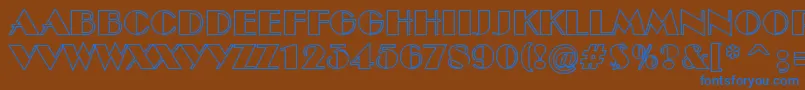 ABenttitulotl Font – Blue Fonts on Brown Background
