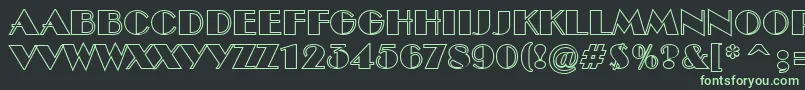 ABenttitulotl Font – Green Fonts on Black Background