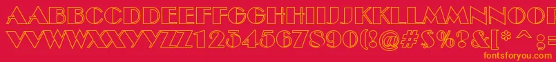 ABenttitulotl Font – Orange Fonts on Red Background