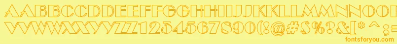 ABenttitulotl Font – Orange Fonts on Yellow Background