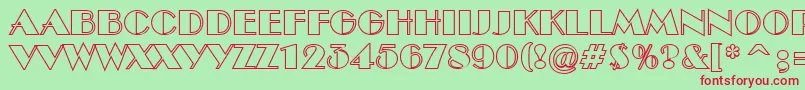 ABenttitulotl Font – Red Fonts on Green Background