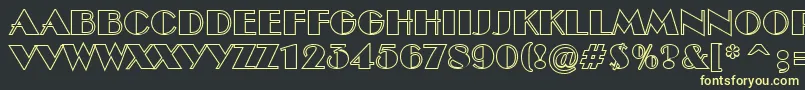 ABenttitulotl Font – Yellow Fonts on Black Background