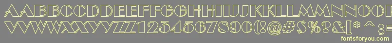 ABenttitulotl Font – Yellow Fonts on Gray Background
