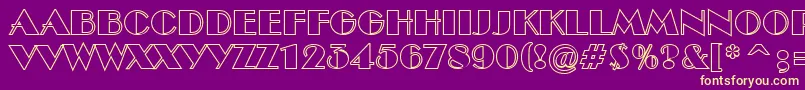 ABenttitulotl Font – Yellow Fonts on Purple Background