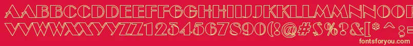 ABenttitulotl Font – Yellow Fonts on Red Background