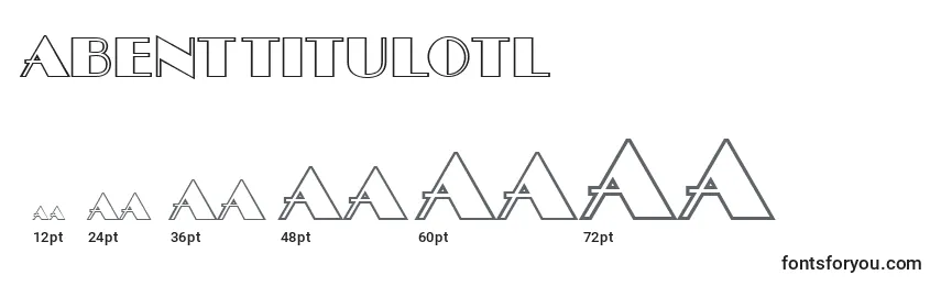 Размеры шрифта ABenttitulotl
