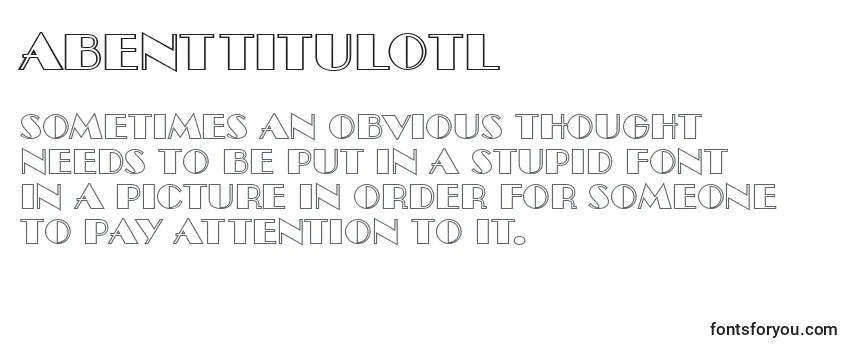 Обзор шрифта ABenttitulotl
