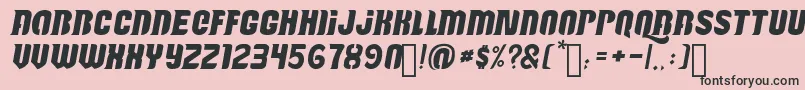 フォントReactive – ピンクの背景に黒い文字