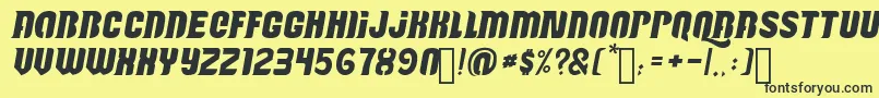 Шрифт Reactive – чёрные шрифты на жёлтом фоне