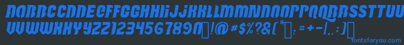 Reactive Font – Blue Fonts on Black Background