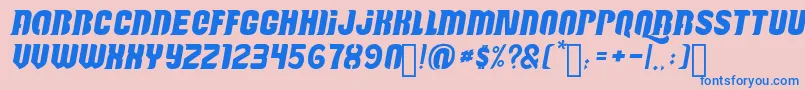 Reactive-fontti – siniset fontit vaaleanpunaisella taustalla