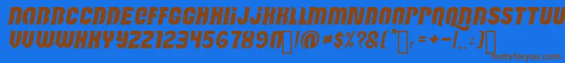 Reactive Font – Brown Fonts on Blue Background