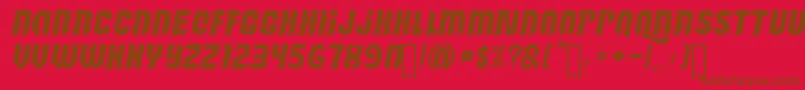 フォントReactive – 赤い背景に茶色の文字
