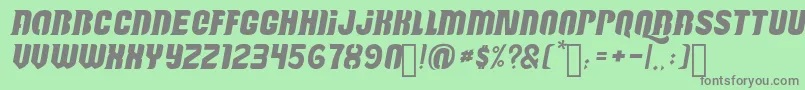 フォントReactive – 緑の背景に灰色の文字