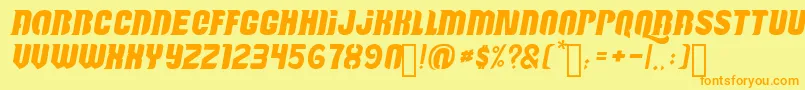 Шрифт Reactive – оранжевые шрифты на жёлтом фоне