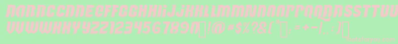 Reactive Font – Pink Fonts on Green Background