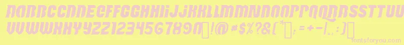 Reactive Font – Pink Fonts on Yellow Background