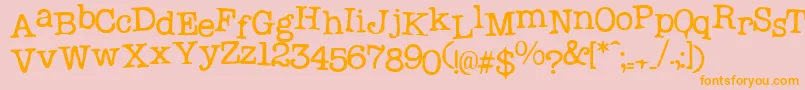 Probsecretary Font – Orange Fonts on Pink Background