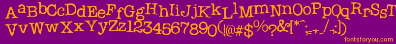 Probsecretary Font – Orange Fonts on Purple Background