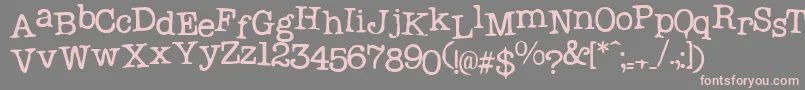 Probsecretary Font – Pink Fonts on Gray Background