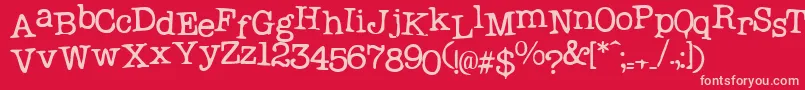 Probsecretary Font – Pink Fonts on Red Background