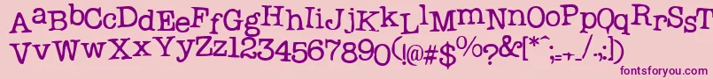 Probsecretary Font – Purple Fonts on Pink Background