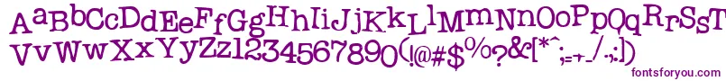 Probsecretary Font – Purple Fonts on White Background