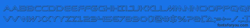 Шрифт Prometheanout – чёрные шрифты на синем фоне