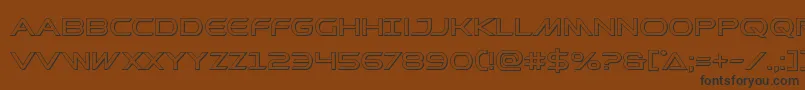 Prometheanout Font – Black Fonts on Brown Background
