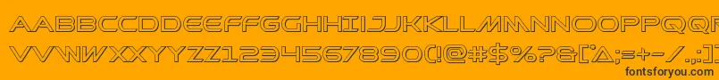 Шрифт Prometheanout – чёрные шрифты на оранжевом фоне