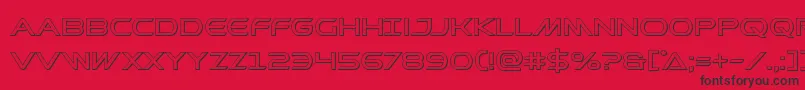 Prometheanout Font – Black Fonts on Red Background