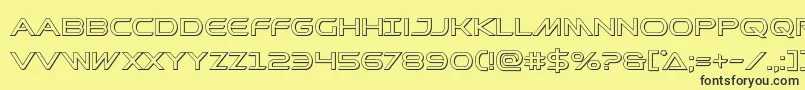 Шрифт Prometheanout – чёрные шрифты на жёлтом фоне
