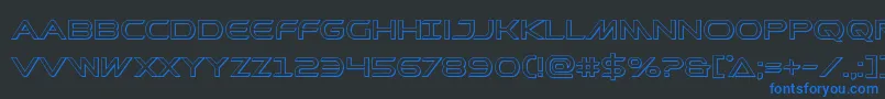 Prometheanout Font – Blue Fonts on Black Background