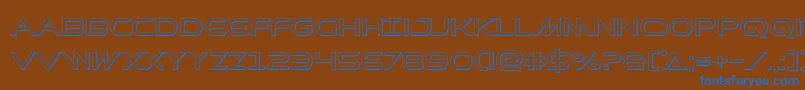 Шрифт Prometheanout – синие шрифты на коричневом фоне