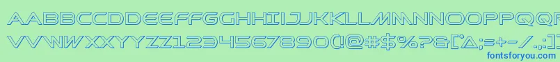 Prometheanout Font – Blue Fonts on Green Background