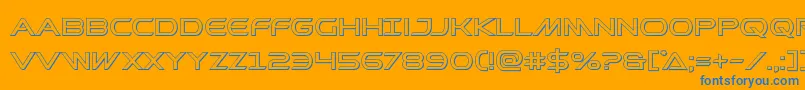 Prometheanout Font – Blue Fonts on Orange Background