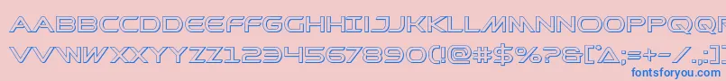 Шрифт Prometheanout – синие шрифты на розовом фоне