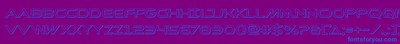 Шрифт Prometheanout – синие шрифты на фиолетовом фоне