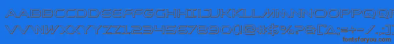 Prometheanout Font – Brown Fonts on Blue Background